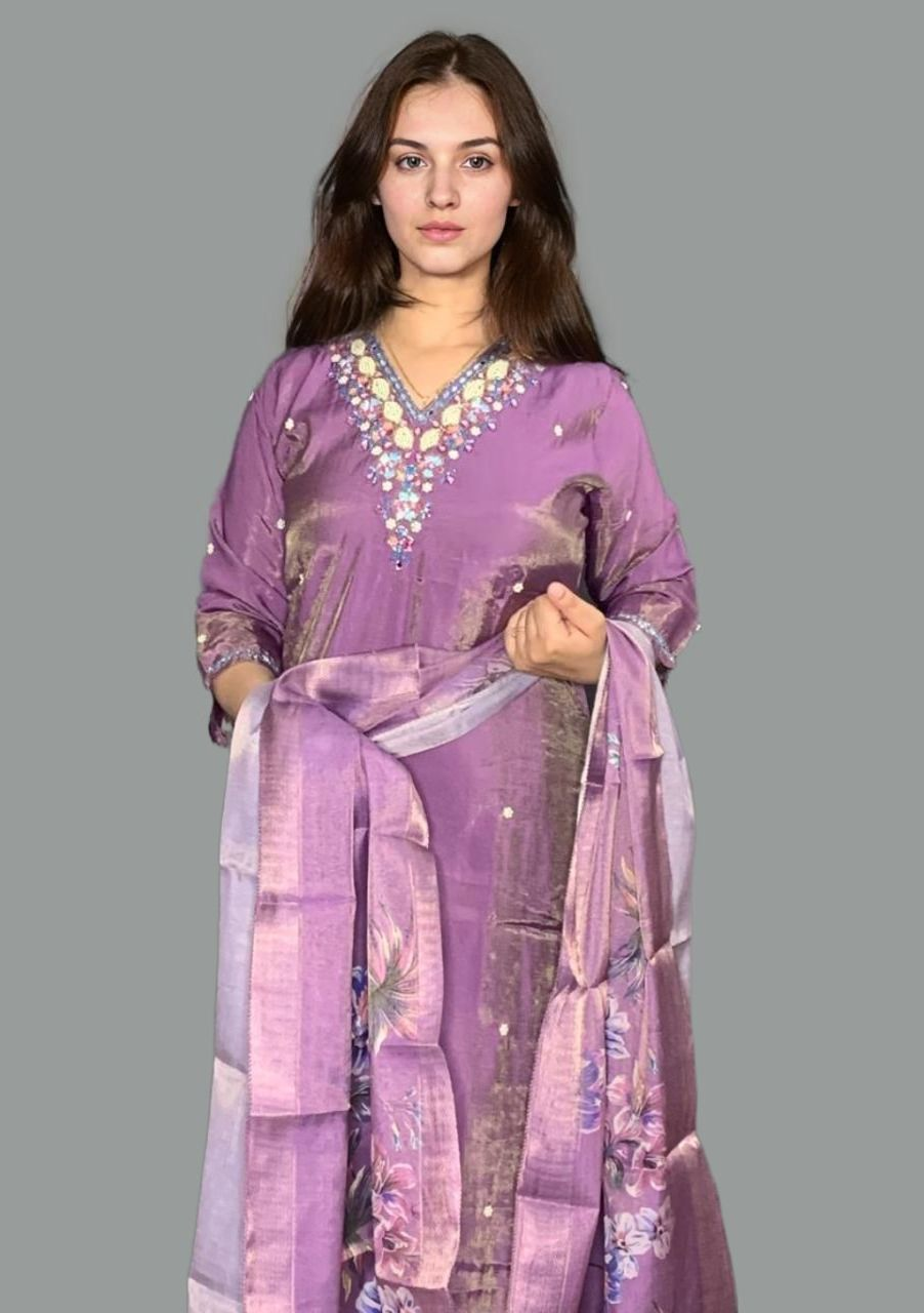 Stitched Suit in Shimmer Fabric