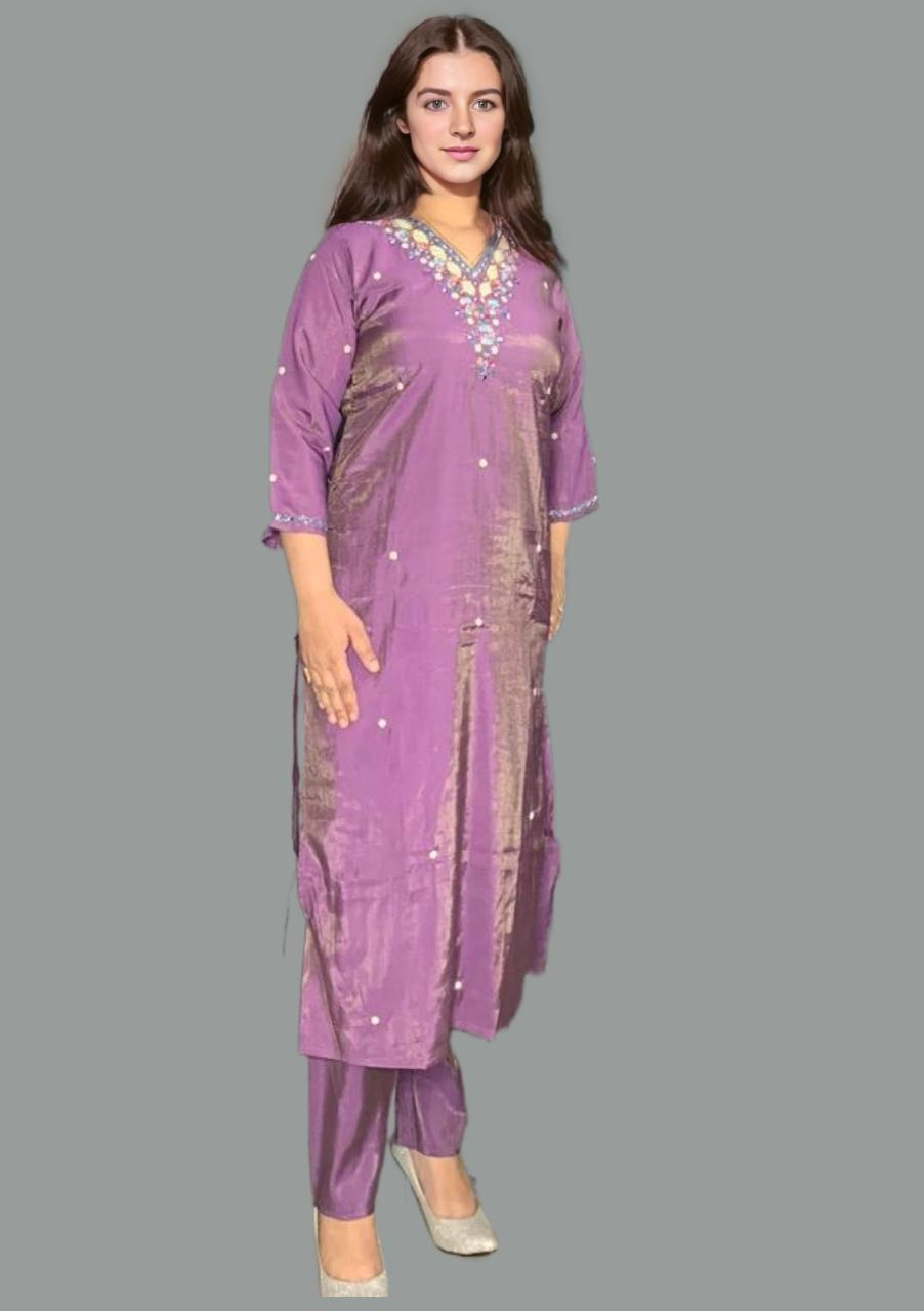 Stitched Suit in Shimmer Fabric