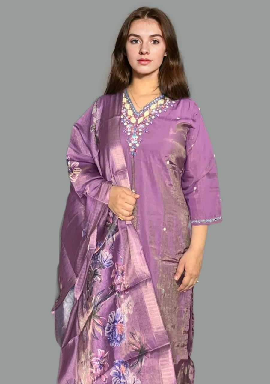 Stitched Suit in Shimmer Fabric