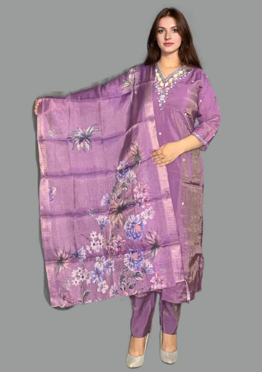 Stitched Suit in Shimmer Fabric