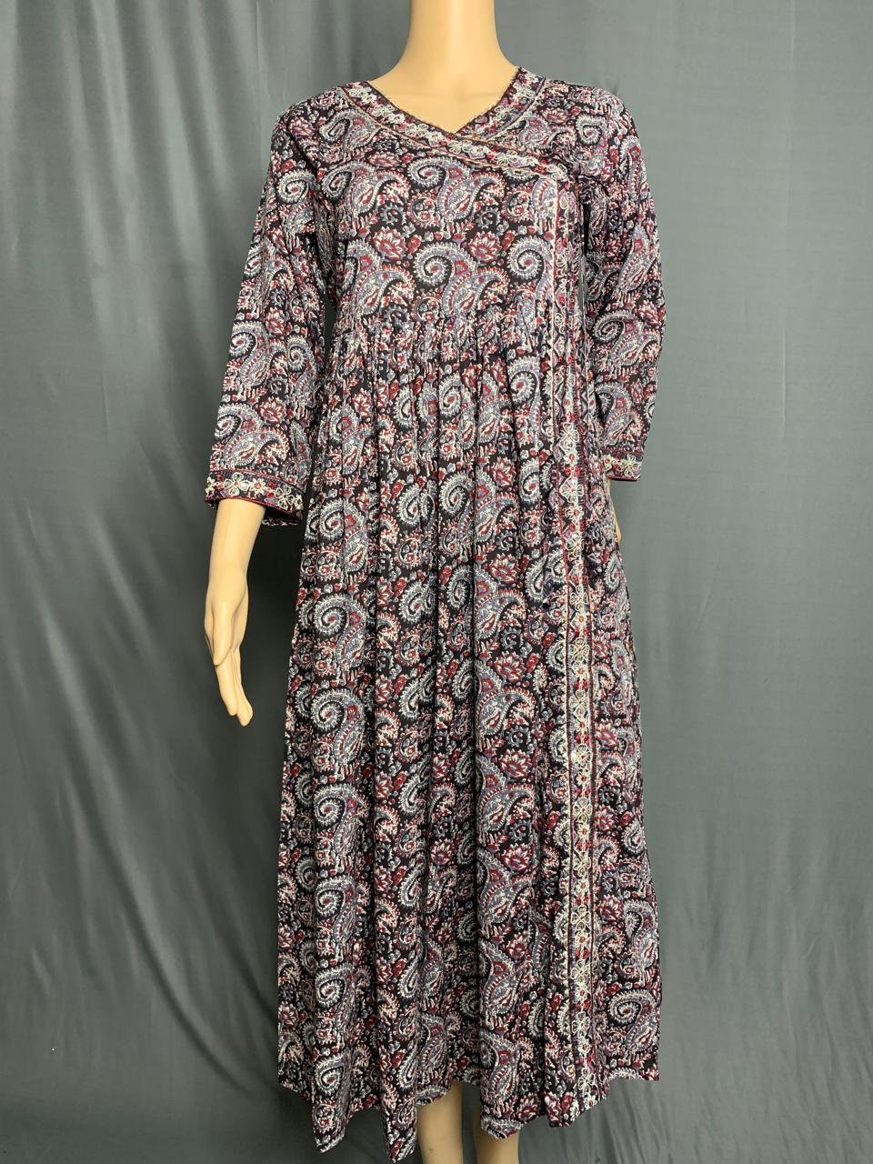 Cotton Anarkali Three Piece Set