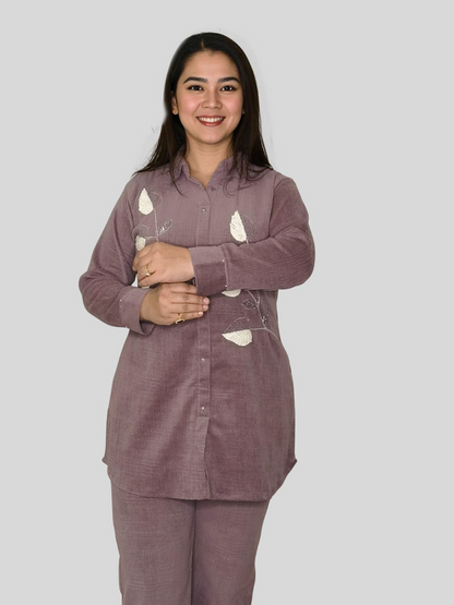 Elegant Coord Set in Imported  Corduroy Velvet