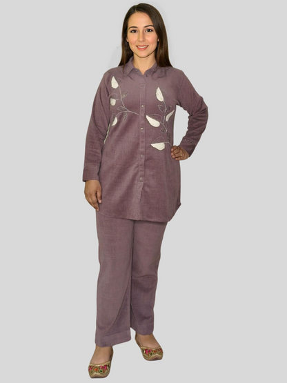 Elegant Coord Set in Imported  Corduroy Velvet