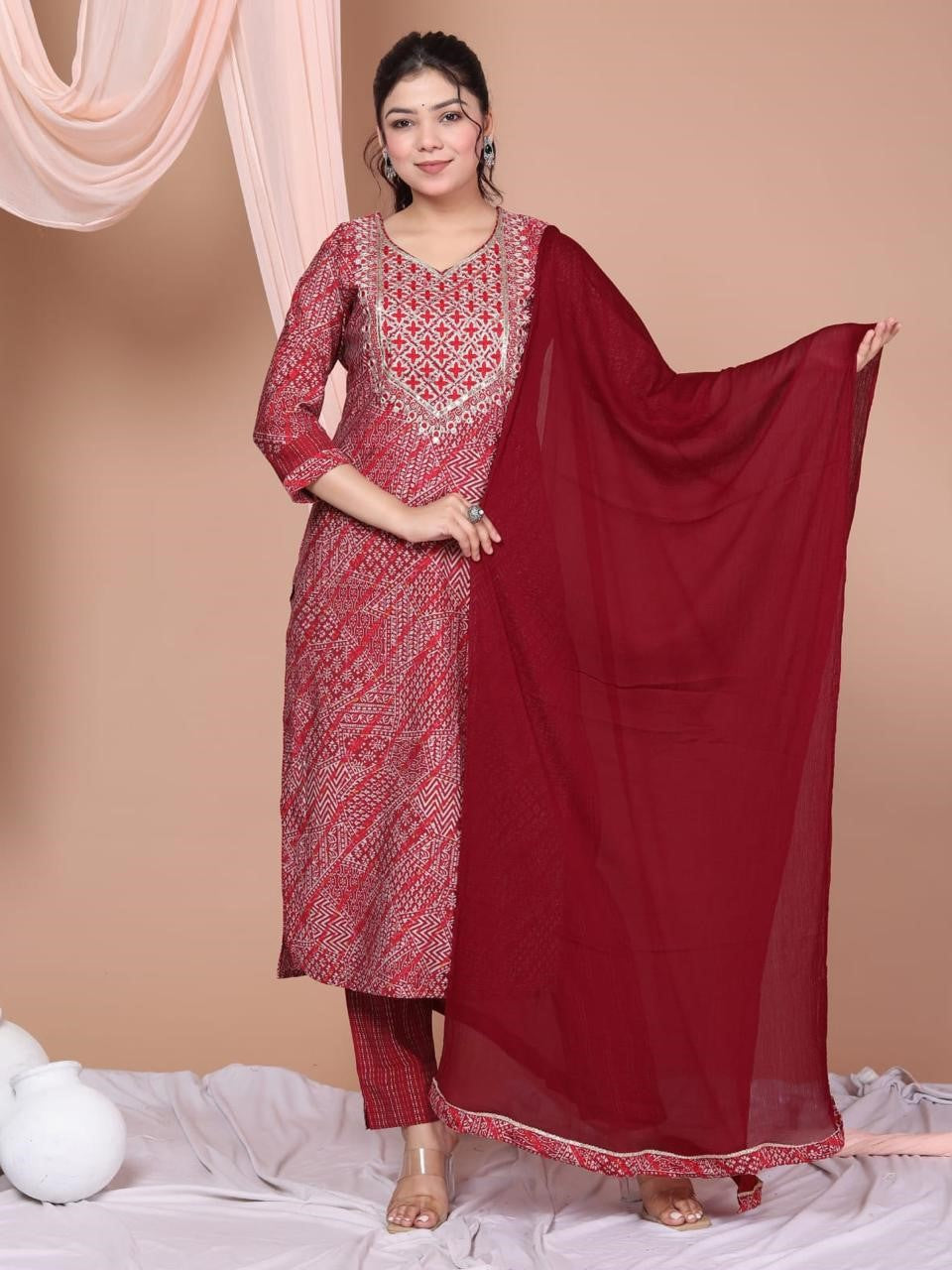 Muslin Silk Suit Set