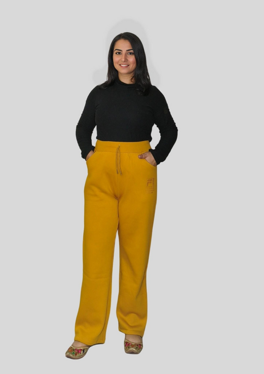 High-Waist Fleece-Lined Loose Fit Lower (Size XL)
