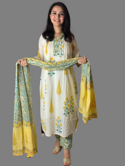 Elegant Cotton Pant Suit