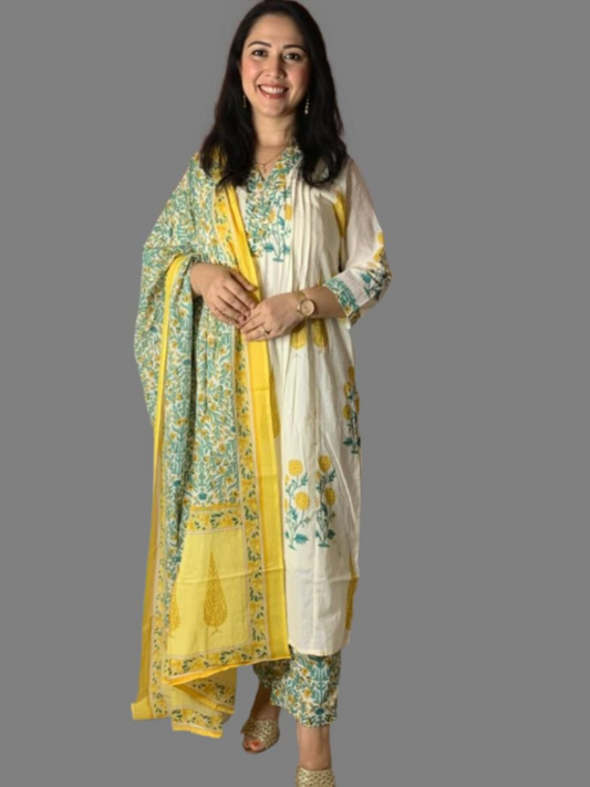 Elegant Cotton Pant Suit